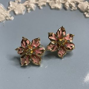 Vintage St John Flower Clip-on Earrings